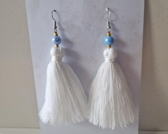 Hmong-Quastenohrringe, handgefertigte Fransenohrringe, thailändischer Boho-Festivalschmuck