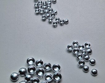 Silberfarbene Metallperlenkappen in Blumenform, Schmuckherstellungsbedarf (5,5–9 mm)