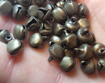 Antike Mini-Glöckchen aus Bronze, 9 mm Metallglöckchen für Schmuckherstellung, Taschenanhänger