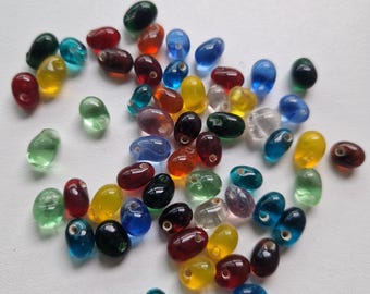 Lichtdurchlässige Mischperlen Bunte Steinoptik Runde Perlen für die Schmuckherstellung Armband Bastelbedarf