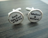 Personalized Cuff Links - Personalized for Dad, Groom or Wedding - Custom Photo Cufflinks