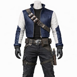 Conjunto Tático Western Ranger - Jaqueta de Couro Pós-Apocalíptica e Calça Cargo