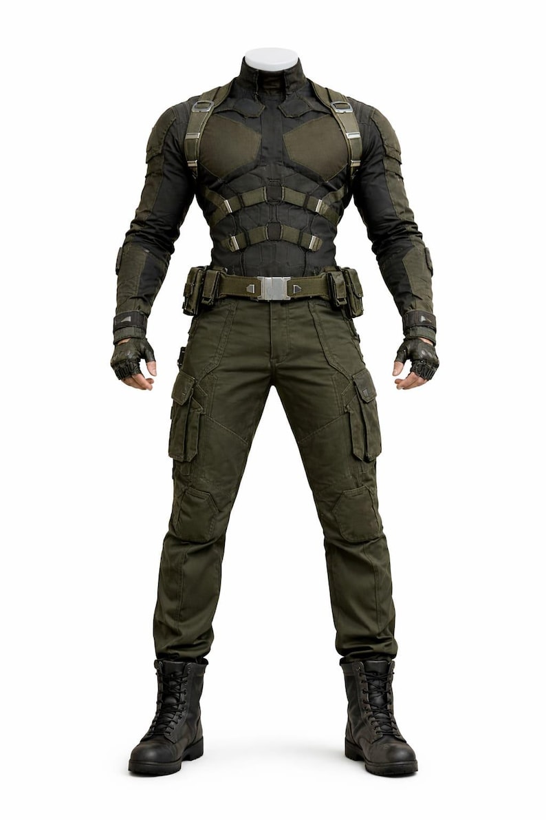 Men's Tactical Jumpsuit - Military Stealth Cosplay Costume - Cotton Combat Set image 1
