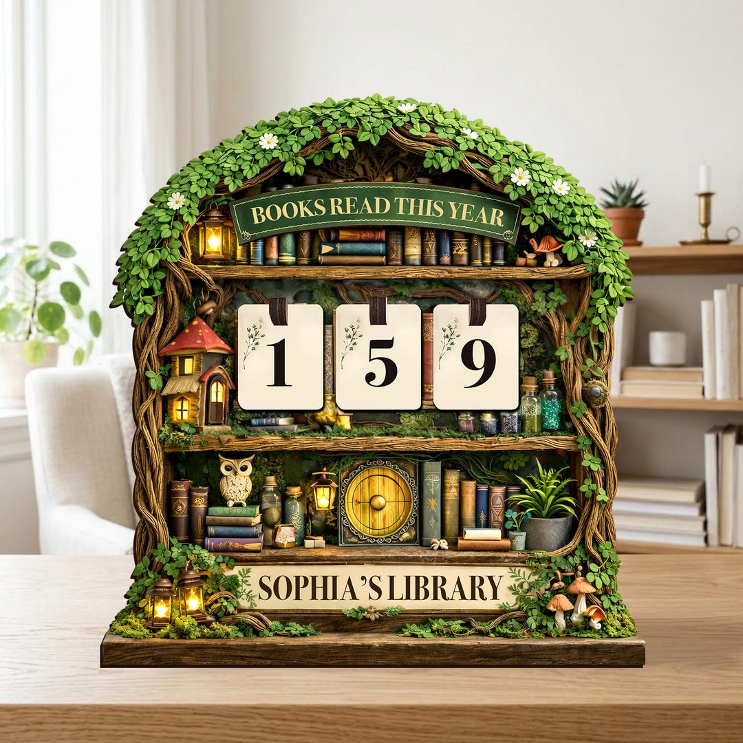 Personalized Book Tracker Custom Reader Counter Gift Books Read This ...