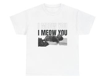 Camiseta com estampa de gato "Eu Miau Você"