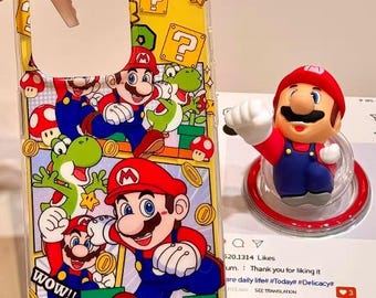 Super Mario Classic Gaming Theme Phone Case with 3D Figurine Classic Red Blue Block Design MagSafe Compatible for iPhone 15/16/17 Pro Max