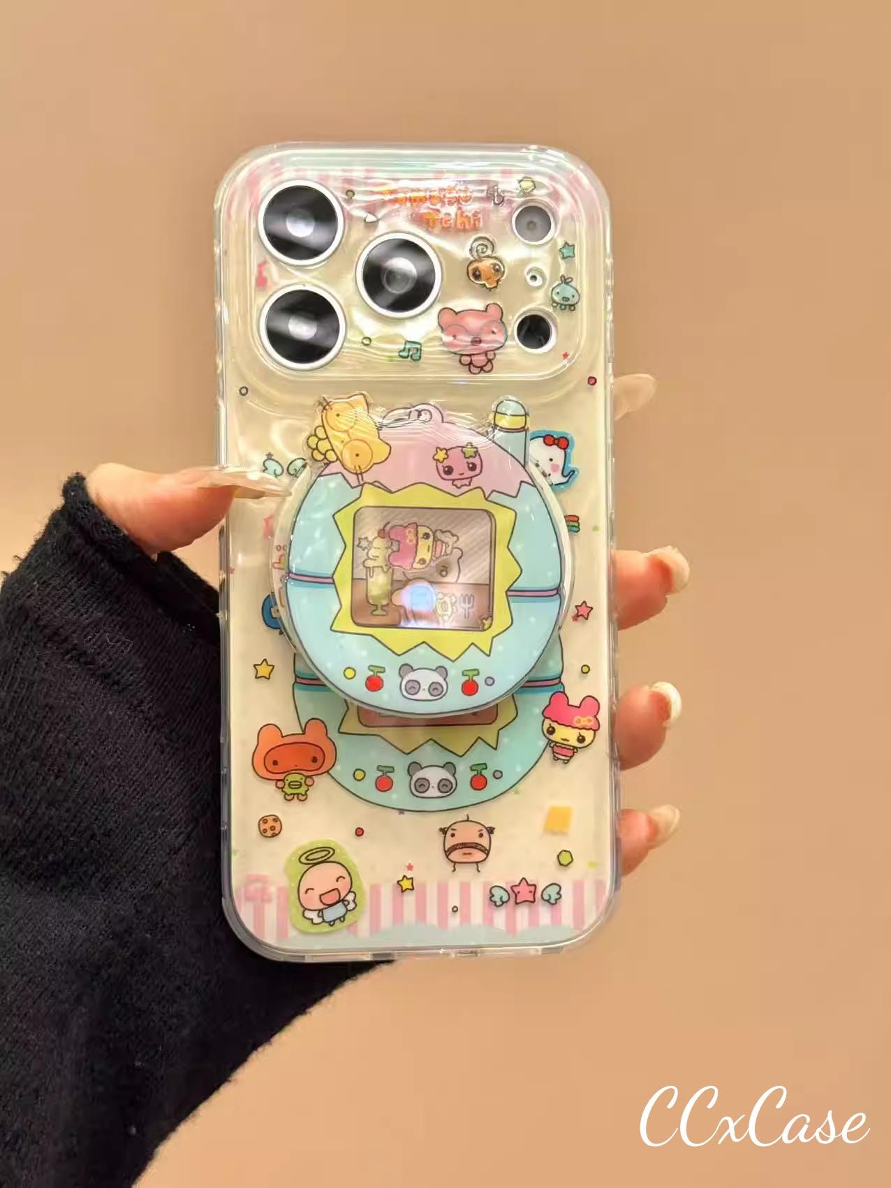 キャラクターラブブiPhone 15ProMaxケース ラブブ スマホケース iPhoneケース かわいい 立体パーツ付き