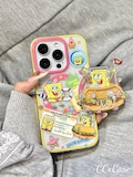 Cartoon Transparent Cute Bikini Bottom Patrick Star SpongeBob Hamburger Magnetic Wobble Stand Magsafe Compatible for iPhone 17/16/15 Pro Max product logo