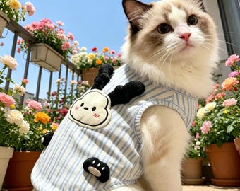 Camiseta personalizada para perros, gatos, conejos y cerdos, chaleco personalizado con foto para mascotas, ropa de verano para animales pequeños, regalo de cumpleaños para mascotas con texto personalizado