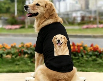 Chaleco personalizado para perros con foto, camiseta de algodón personalizada para cachorros con nombre, ropa para perros con texto personalizado, prendas a medida para mascotas, regalo para amantes de los perros.