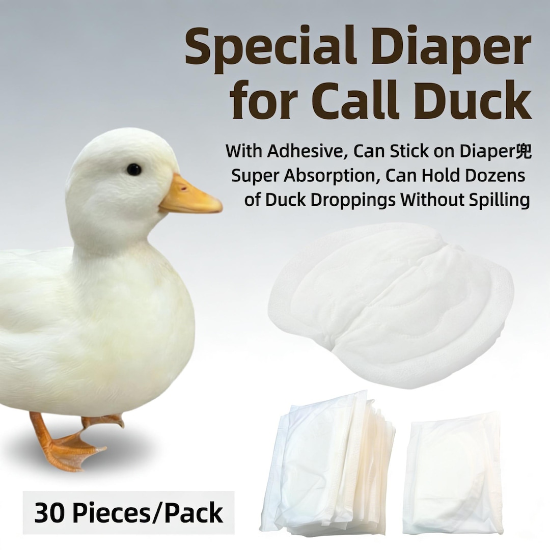 30 Pack Disposable Diaper Pads for Call Duck, Super Absorbent Pet Bird ...