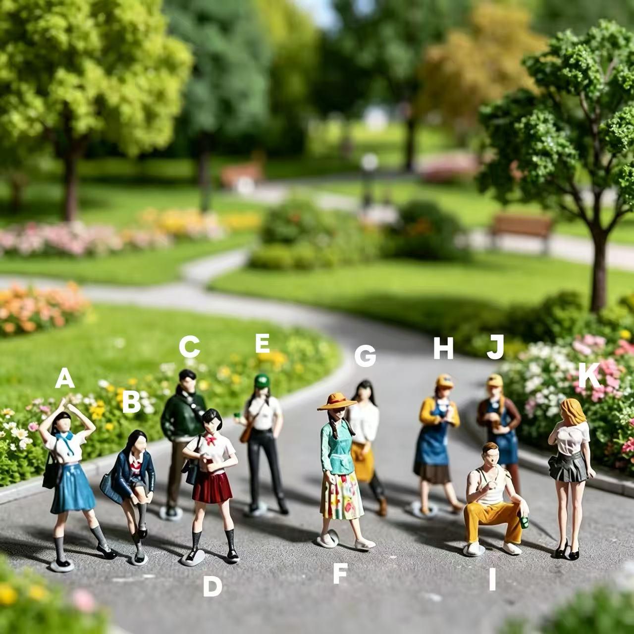 1/64 Scale Miniature People Figures - Hand Painted Tiny Humans for ...