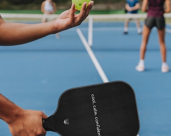 Wooden Pickleball Paddle Set with Balls and Bag – Calm Confident Design