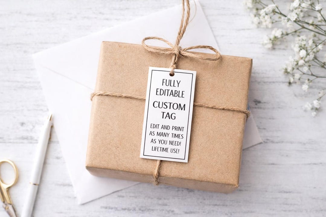 Editable Tag Template (instant Download) - Etsy