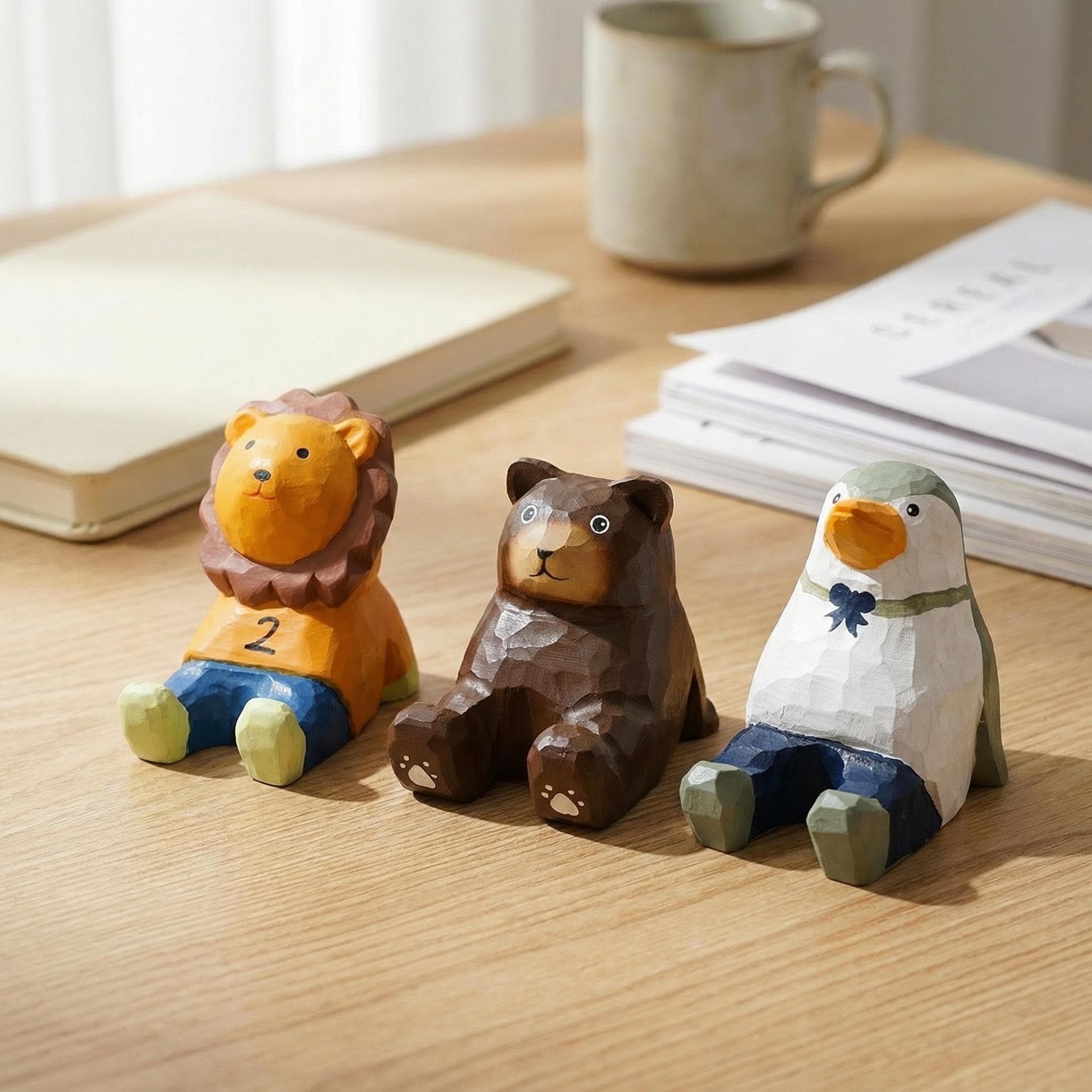 Hand Carved Wooden Phone Stand, Animal Smartphone Holder, Desk Dock - Etsy