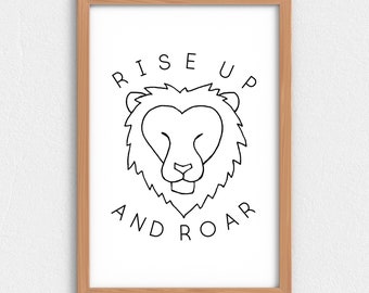 Rise Up and Roar Lion Digital Art Print