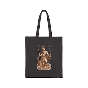 Odysseus Greek Warrior Tote Bag | The Odyssey Homer Ancient Greece Mythology Literary Gift image 2