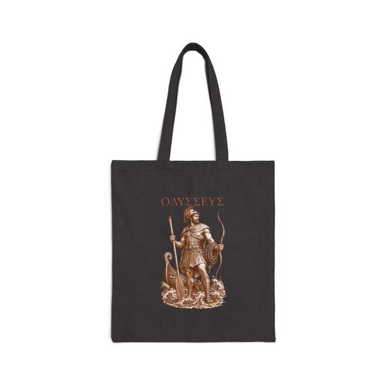 Odysseus Greek Warrior Tote Bag | The Odyssey Homer Ancient Greece Mythology Literary Gift image 2