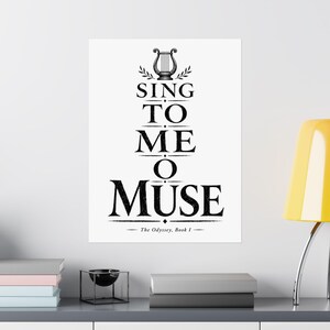 Sing to Me O Muse Wall Art Poster | Greek Mythology Matte Print, The Odyssey Homer Ancient Greece Decor image 16