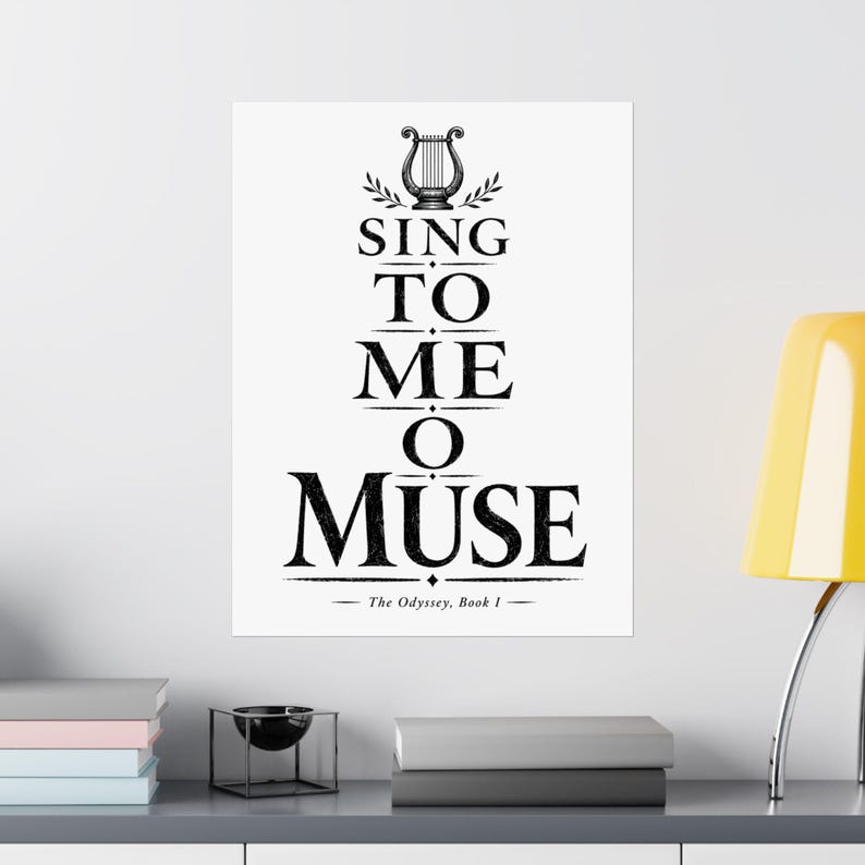 Sing to Me O Muse Wall Art Poster | Greek Mythology Matte Print, The Odyssey Homer Ancient Greece Decor image 16