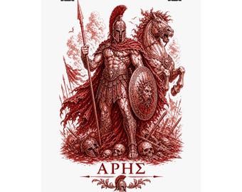 Ares Poster | The Olympian Collection | Ancient Greek Mythology God Wall Art