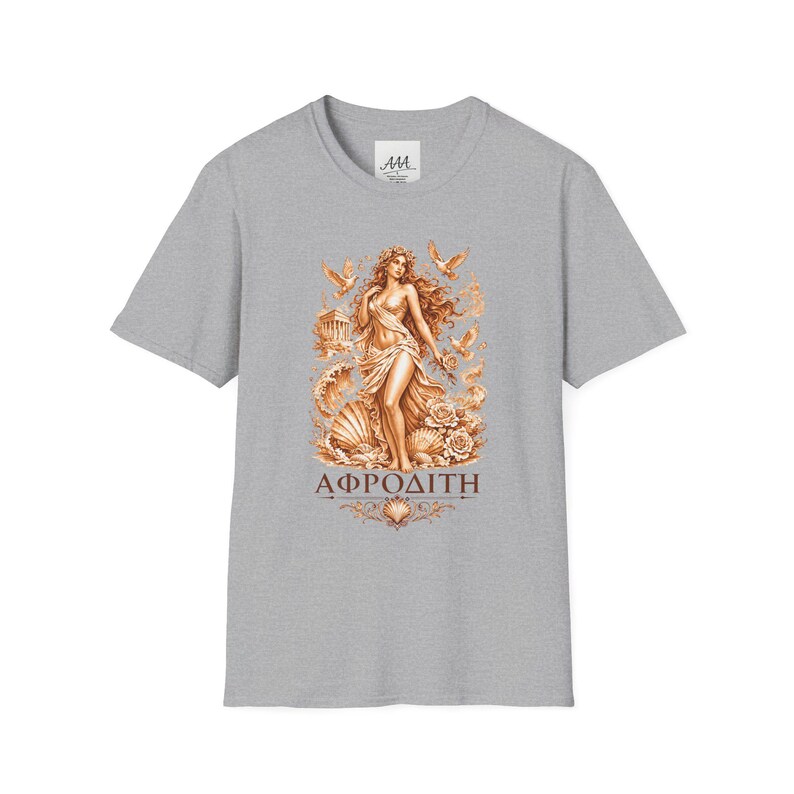 Aphrodite T-Shirt | Griechische Göttin der Liebe Mythologie Tee | Antikes Griechenland Grafik-Shirt | Geschenk für Sie | Weiche Unisex-Baumwolle Bild 19