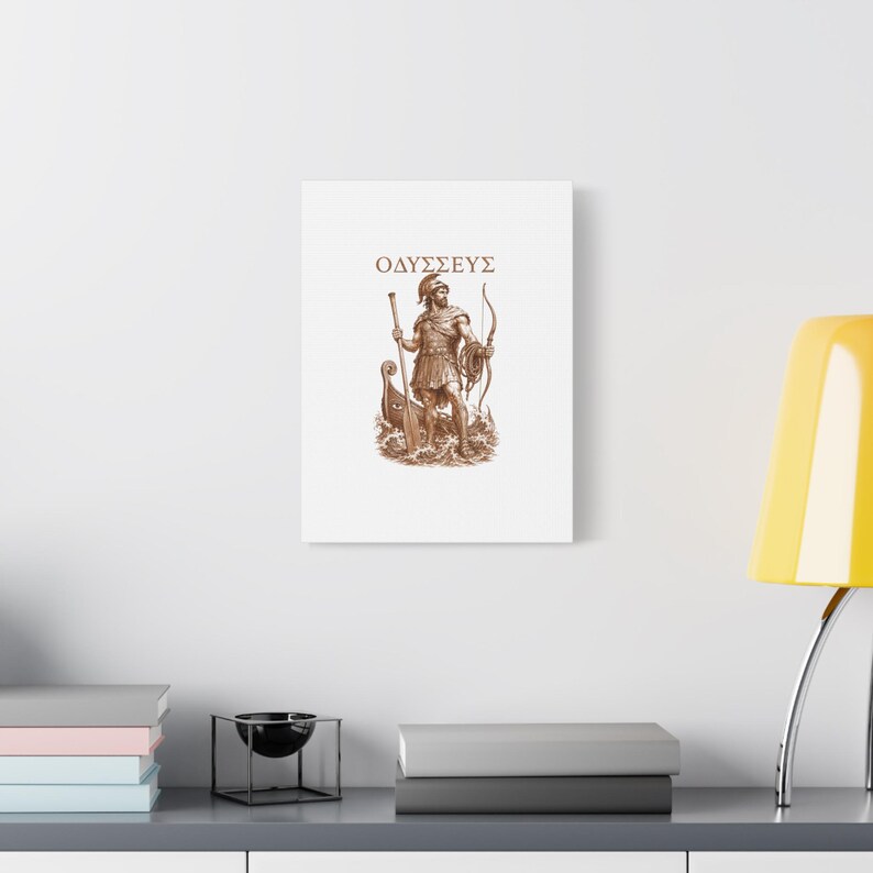 Odysseus Greek Warrior Canvas Wall Art | The Odyssey Homer Ancient Greece Mythology Home Decor Gift image 12