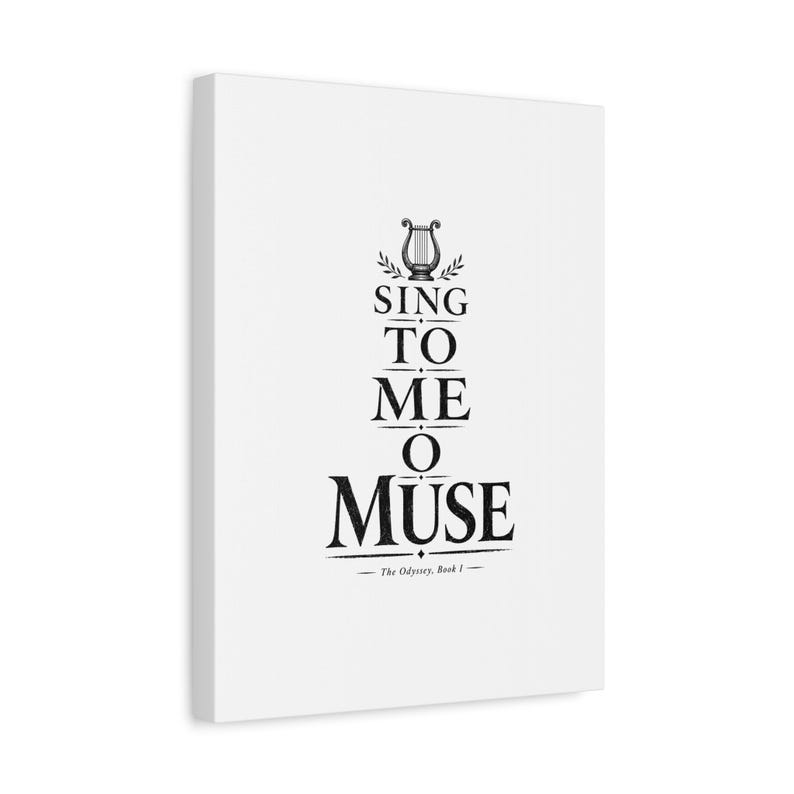 Sing to Me O Muse Canvas Wall Art | The Odyssey Homer Ancient Greece Poetry Home Decor Gift image 7