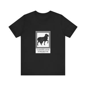 Cunning Over Strength Greek Mythology T-Shirt | Homer Odyssey Silhouette Art | Dark Academia Gift image 3