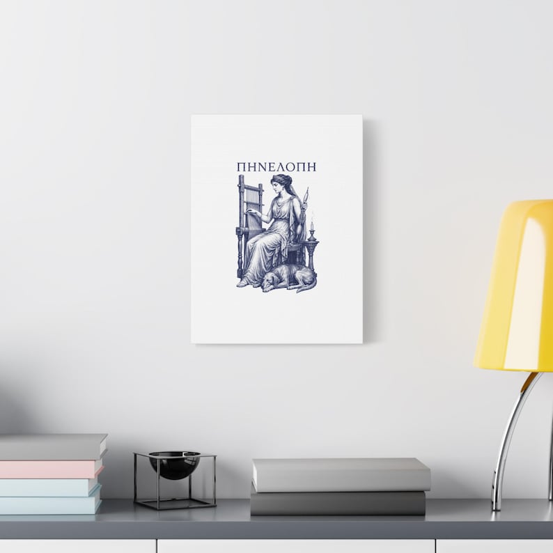 Penelope Weaving Canvas Wall Art | The Odyssey Homer Ancient Greece Mythology Home Decor Gift image 8