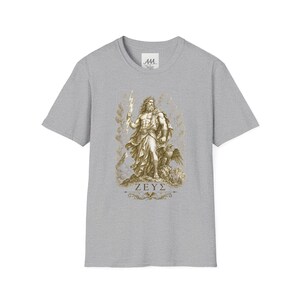 Zeus T-Shirt | King of the Gods Greek Mythology Tee | Ancient Greece Graphic Shirt | Gift for History Lover | Unisex Soft Cotton image 6