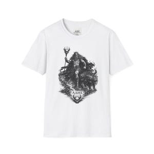 ハデス（ギリシャ神話の神）Tシャツ｜ダークファンタジー ハデスとケルベロス ユニセックスTシャツ｜オリンピアンコレクション 画像 1
