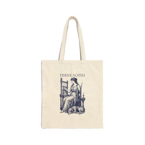 Penelope Weaving Tote Bag | The Odyssey Homer Ancient Greece Mythology Literary Gift image 1