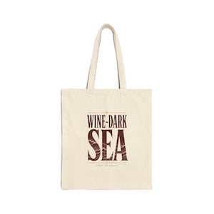 Sac cabas Mer Sombre Vin | L'Odyssée, Homère, Grèce antique, Mythologie, Cadeau Littéraire image 1