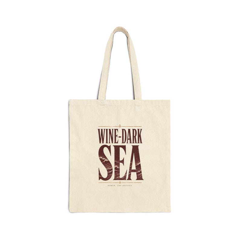Sac cabas Mer Sombre Vin | L'Odyssée, Homère, Grèce antique, Mythologie, Cadeau Littéraire image 1