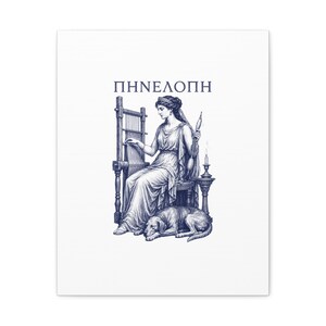 Penelope Weaving Canvas Wall Art | The Odyssey Homer Ancient Greece Mythology Home Decor Gift image 11