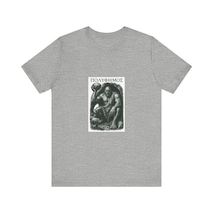 Polyphemus Cyclops Greek Mythology T-Shirt | Homer Odyssey Monster | Dark Academia Literary Gift image 5