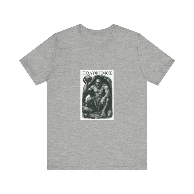 Polyphemus Cyclops Greek Mythology T-Shirt | Homer Odyssey Monster | Dark Academia Literary Gift image 5