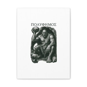 Cuadro decorativo de pared de Polifemo el Cíclope / La Odisea de Homero, mitología griega antigua, decoración del hogar, regalo imagen 6