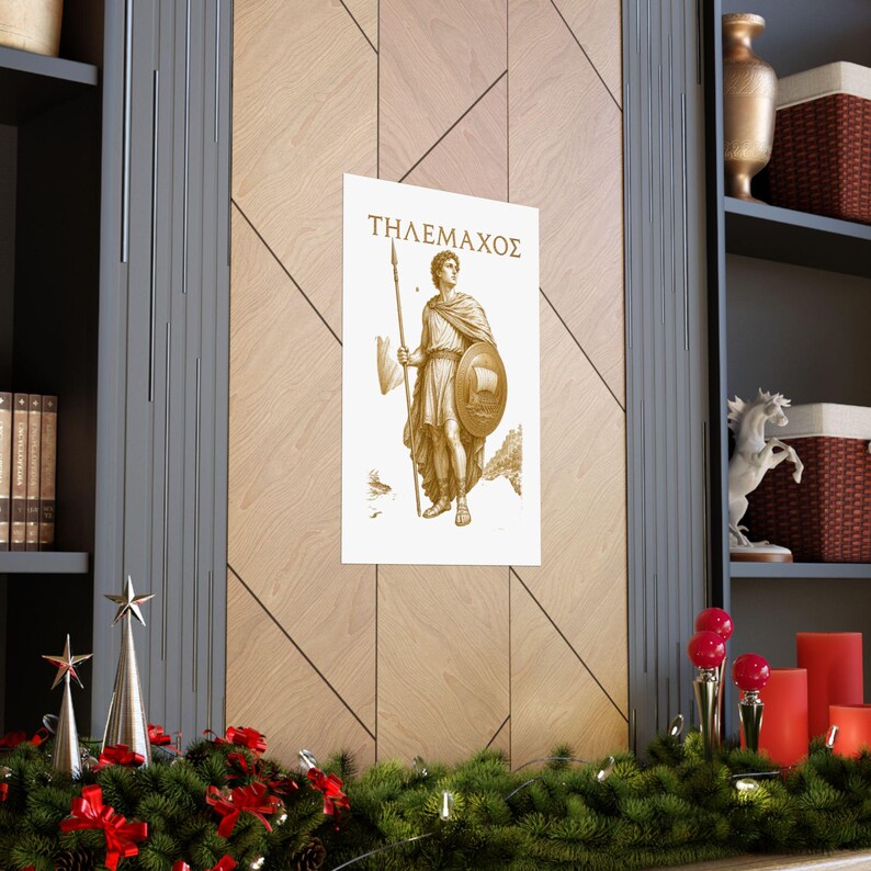 Telemachus Wall Art Poster | Greek Mythology Matte Print, The Odyssey Homer Ancient Greece Decor image 5