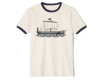 Odysséen T-shirt | Homeros episk poesi Ringer-t-shirt | Grekisk litteraturgåva | Bokälskare-t-shirt | Klassisk litteratur grafisk t-shirt