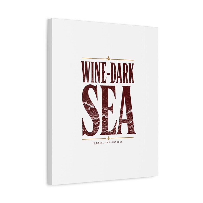 Wine Dark Sea Canvas Wall Art | The Odyssey Homer Ancient Greece Mythology Literary Home Decor Gift image 11