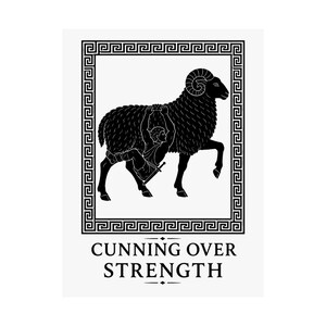 Cunning Over Strength Wall Art Poster | Greek Mythology Matte Print, The Odyssey Homer Ancient Greece Decor image 10
