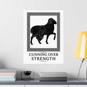 Cunning Over Strength Wall Art Poster | Greek Mythology Matte Print, The Odyssey Homer Ancient Greece Decor image 16