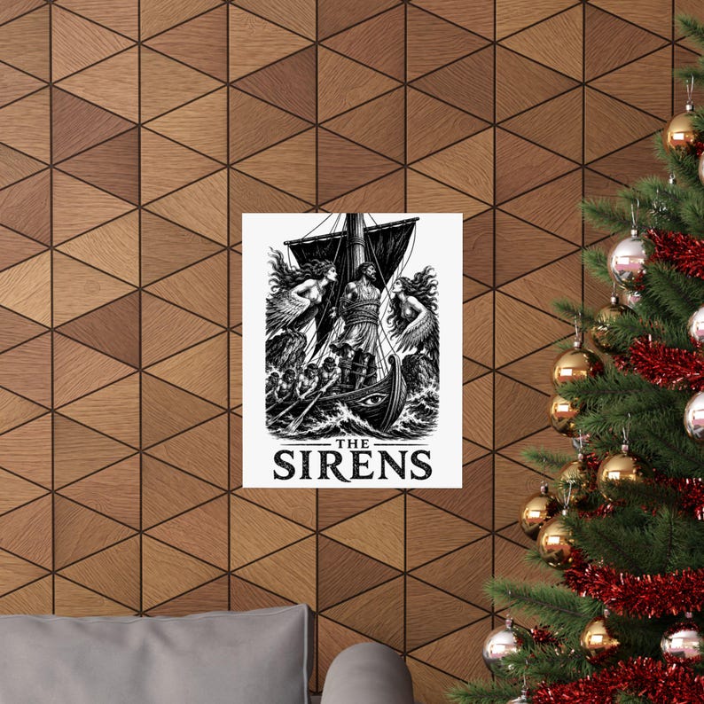 Póster de arte mural de Las Sirenas / Impresión mate de mitología griega, La Odisea de Homero, decoración de la Antigua Grecia imagen 20