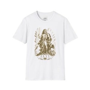 Zeus T-Shirt | King of the Gods Greek Mythology Tee | Ancient Greece Graphic Shirt | Gift for History Lover | Unisex Soft Cotton image 1