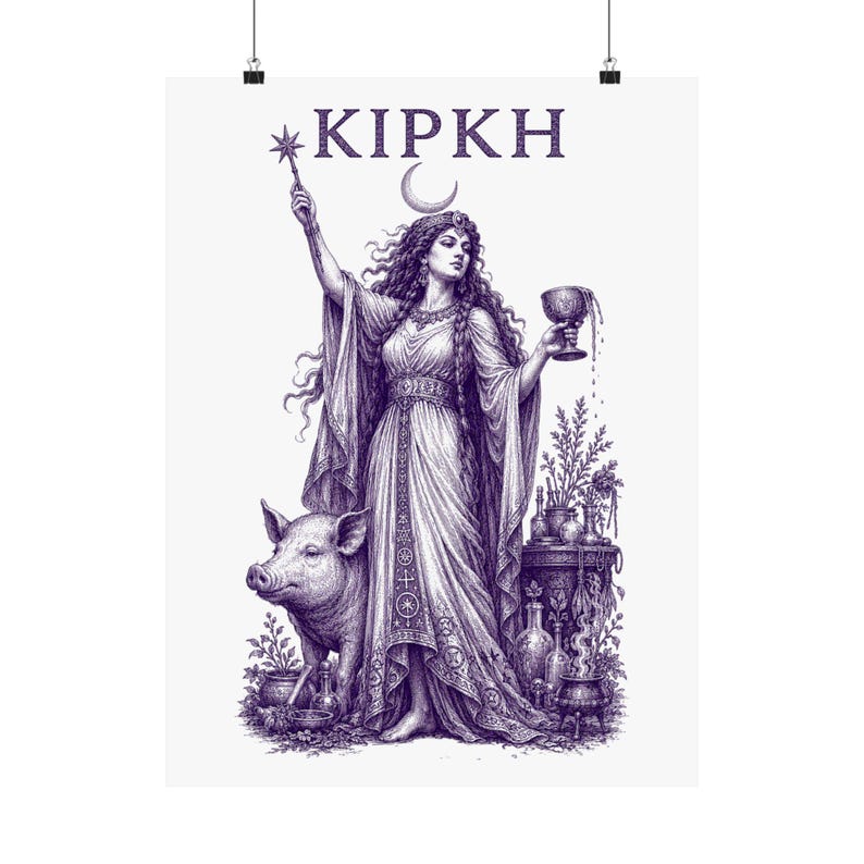 Circe Enchantress Wall Art Poster | Greek Mythology Matte Print, The Odyssey Homer Ancient Greece Decor image 9