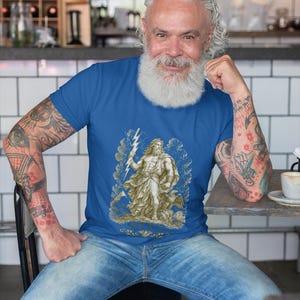 Zeus T-Shirt | King of the Gods Greek Mythology Tee | Ancient Greece Graphic Shirt | Gift for History Lover | Unisex Soft Cotton image 3