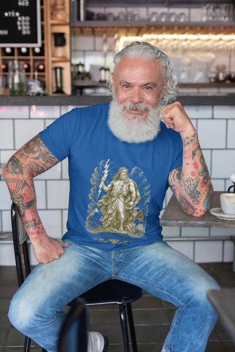 Zeus T-Shirt | King of the Gods Greek Mythology Tee | Ancient Greece Graphic Shirt | Gift for History Lover | Unisex Soft Cotton image 3