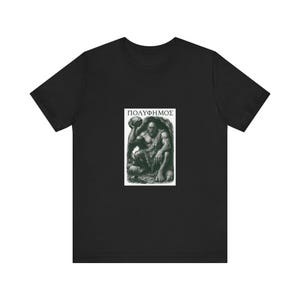 Polyphemus Cyclops Greek Mythology T-Shirt | Homer Odyssey Monster | Dark Academia Literary Gift image 3